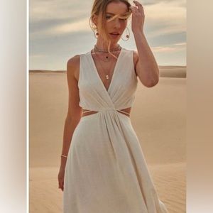 Beautiful linen cutout dress